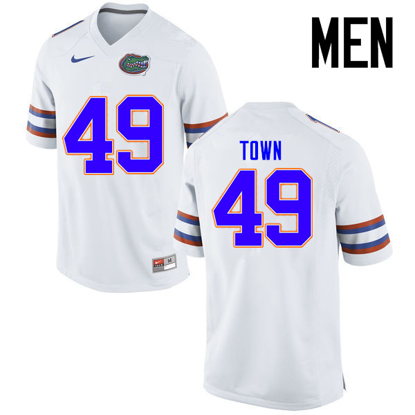 Men Florida Gators #49 Cameron Town College Football Jerseys Sale-White